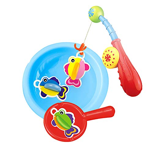 yuye-xthriv Multicolor Floating Squirts Fish Water Play Set Fishing Bath Toddler Kids Toys 2#