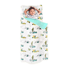 Load image into Gallery viewer, JumpOff Jo - Extra Long Toddler Nap Mat, Childrens Sleeping Bag with Removable Pillow for Preschool, Daycare, and Sleepovers, 53 x 21 Inches, 30 Wide Blanket - Travel, Road Trip
