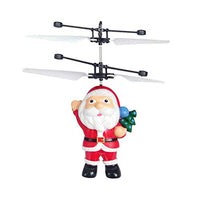 PRETYZOOM 1pc Santa Claus Aircraft Toy Christmas Sensor Helicopter Cartoon Hand Induction Flying Toys for Kids Children Party Favor