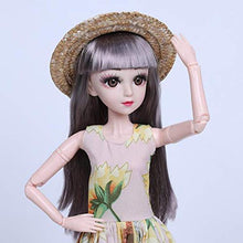 Load image into Gallery viewer, LoveinDIY 2 Pieces Beach Fashion Straw Hat Outfit Accessories for 60cm 1/3 Dolls Accss
