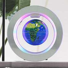 Load image into Gallery viewer, UNICH Magnetic Levitation Globe 4 inch 360 Floating Rotation Mysteriously Suspended in Air Colorful LED Light World Map Home Office Decoration Craft Fashion Birthday Gift Geography Tool (Black)
