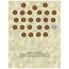 Load image into Gallery viewer, Coin Collection Lincoln Wheat Pennies | 25 Genuine Wheat Ear Cents 1934-1958 | Certificate of Authenticity  American Coin Treasures
