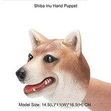 Load image into Gallery viewer, JOKFEICE Dinosaur Toys Puppet Realistic Plastic Shiba Inu Hand Puppet Science Project, Learning Educational Toys, Birthday Gift, Cake Topper for Kids ToddlersBrown

