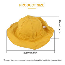 Load image into Gallery viewer, NUOBESTY Sunscreen Hat Breathable Double-Sided Fisherman Hat Sun Protection Hat for Summer Babies Outdoor (Yellow)
