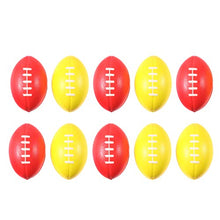 Load image into Gallery viewer, BESPORTBLE Mini Foam Football Rugby Toy Bouncing Elastic Sponge Ball for The Older Adults Children Party Favor 10 Pcs 9 cm Yellow + Red

