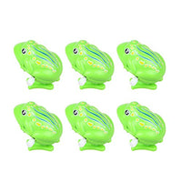TOYANDONA 6Pcs Wind Up Frog Toy Plastic Clockwork Spring Frog Parent-Child Interaction Educational Jump Frog Animal Party Favor for Kids Baby Toddlers (Green)