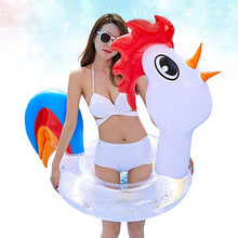 Load image into Gallery viewer, Cartoon Chicken Pattern Swimming Ring Thickened Sequins Inflatable Water Playing Ring for Adult Summer
