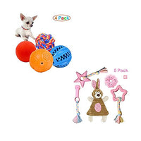 Volacopets Puppy Toys Bundle of 4 Balls and 5 Pink Toys