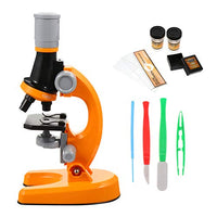 VORCOOL Orange Microscope for Students Kids Magnification Biological Educational Microscope Children Science Teaching Toy Accessories