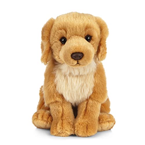 Living Nature Golden Retriever, Realistic Soft Cuddly Dog Toy, Naturli Eco-Friendly Plush, 8 Inches