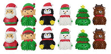Load image into Gallery viewer, Curious Minds Busy Bags 36 Cute Christmas Theme Mix- Magic Springs, Mochi, and Themed Wooly Hedge Porcupine Spiky - Fun Party Favor Toy - Christmas Winter (3 Dozen)
