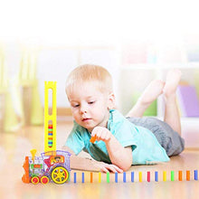 Load image into Gallery viewer, Domino Train, Domino Blocks Set, Building and Stacking Toy Blocks Domino Set for 3-7 Year Old Toys, Boys Girls Creative Gifts for Kids
