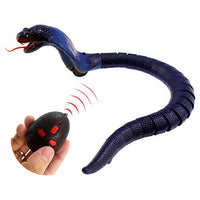 Tipmant RC Snake IR Remote Control Cobra Fake Realistic Naja Animal Crawlers Vehicle Scary Trick Kids Halloween Christmas Prank Toys Birthday Gifts (Blue)