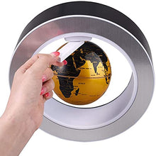 Load image into Gallery viewer, UNICH Magnetic Levitation Globe 4 inch 360 Floating Rotation Mysteriously Suspended in Air Colorful LED Light World Map Home Office Decoration Craft Fashion Birthday Gift Geography Tool (Golden)
