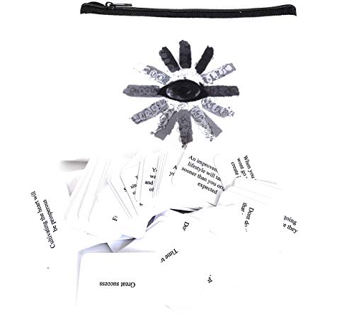 Clarity Power Pack - Fortune Telling Cards - 166 Fortunes on Front and Back - Pack of 83 - 1.5 inches x 1.75 inches - Miniature Clarification Cards - Includes a 5 inch x 6 inch Zip Bag