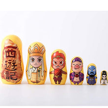 Load image into Gallery viewer, QIFFIY Russian Doll Matryoshka Journey to The West 6 Layers of Childrens Nesting Dolls Environmentally Friendly ABS Material Nesting Doll Matryoshka
