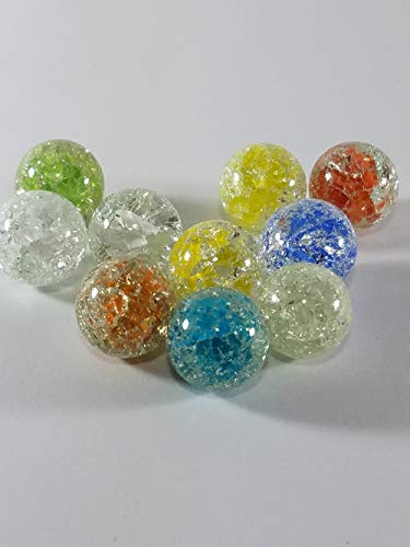Fried Marbles 10 Collectible Cracked Cats Eye Marbles 0078
