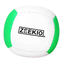 Load image into Gallery viewer, Zeekio Lunar Juggling Balls - [Set of 3], Professional UV Reactive, 6-Panel Balls, Synthetic Leather, Millet Filled, 110g Each, White/Green
