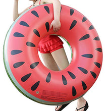 Load image into Gallery viewer, ZDZD Round Watermelon Swimming Ring Inflatable and Durable, Summer Adult Swimming Pool Party General Oversized Swimming Ring (0.7)
