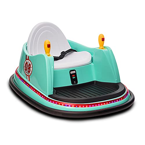 OTTARO Ride on Bumper car for Kids, 6V Electric Cars Ride on Toys with Remote Control,360 Spin,Music,Green