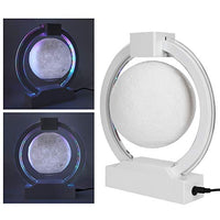 Junlucki Floating Moon, Desk Ornaments Mysterious Birthday Gift, White Magnetic Suspension Magnetic Moon, for Office Home(U.S. regulations)