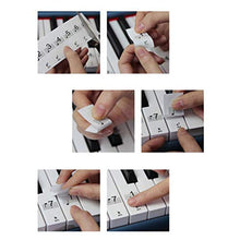 Load image into Gallery viewer, YOMIUP 61/88 Piano Key Keyboards Stickers Transparent Removable Keyboard Music Note Full Set Stickers
