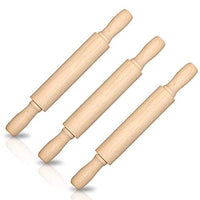ArtCreativity 7 Inch Mini Rolling Pins for Kids - Set of 3 - Small Wooden Rollers for Baking, Cooking, Play Doh, Clay, Cookie Dough - Arts and Crafts Toy Supplies for Boys and Girls