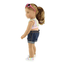 Load image into Gallery viewer, Emily Rose 18 Inch Doll Clothes | 18&quot; Doll 7 PC Surfer Swimming Bathing Suit Outfit, Includes Sunglasses and Doll Shoes! | Compatible with American Girl Dolls
