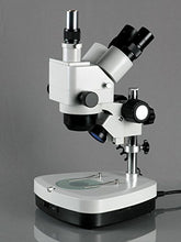 Load image into Gallery viewer, AmScope SH-2T-C2-5MT Digital Professional Trinocular Stereo Zoom Microscope, WF10x Eyepieces, 10X-40X Magnification, 1X-4X Zoom Objective, Upper and Lower Halogen Lighting with Rheostat, 110V-120V, In
