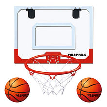 Load image into Gallery viewer, WESPREX Indoor Mini Basketball Hoop Set for Kids with 2 Balls, 16&quot; x 12&quot; Basketball Hoop for Door, Wall, Living Room and Office Use with Complete Accessories, Basketball Toy Gift for Boys and Girls
