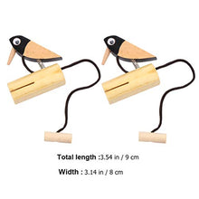 Load image into Gallery viewer, YARNOW 2pcs Children Wooden Pull Rope Woodpecker Tone Block Percussion Instrument Sound Barrel Doorbell Musical Toys
