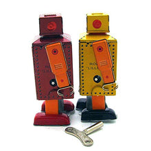 Load image into Gallery viewer, MS651 Small Steel Robot Tin Toy Tintoy Adult Collection Toys Novelty Wind-Up Toys Gifts (Yellow)
