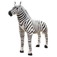 Y-QUARTER Soft Stuffed Plush Animal Pillow, Realistic Zebra for Children's Birthday Christmas