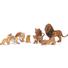 Load image into Gallery viewer, Safari Zoo Animals Figures Toys, 14 Piece Realistic Jungle Animal Figurines, African Wild Plastic Animals with Lion, Elephant, Giraffe Educational Learning Playset for Toddlers, Kids, Children
