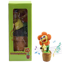 Load image into Gallery viewer, GESKS Musical Singing Dancing Talking Sunflower Toy Soft Plush Funny Creative Saxophone Repeat What You Say Volume Adjustable Toy for Baby Kids(13inch)
