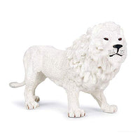 ZIUKENR White Lion Animal Model, White Lion Figurine Toy Lifelike Simulation Animal Model Toy Birthday Christmas Educational Cognition Toy for Kids