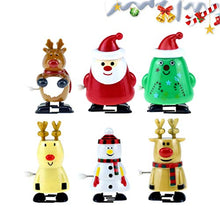 Load image into Gallery viewer, NUOBESTY Christmas Wind Up Toys, New Year Party Gifts Clockwork Toy Walking Elk Toy Party Bag Stocking Filler Santa Claus Elk Penguin Snowman Clockwork Toy - 6 Patterns as Shown
