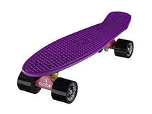 Load image into Gallery viewer, Ridge Retro 22 Cruiser Skateboards | The Craze | Vintage Style Mini Cruiser Complete Skateboard 22&quot; x 6&quot; Plastic Deck, 59mm Wheels, High Performance Trucks | Retro Skate Board | Purple Board with Blac
