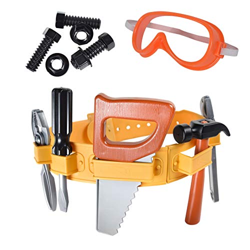 Maxx Action 22 Piece Deluxe Tool Belt  Construction Playset with Tools | Pretend Play Toy Set For Kids
