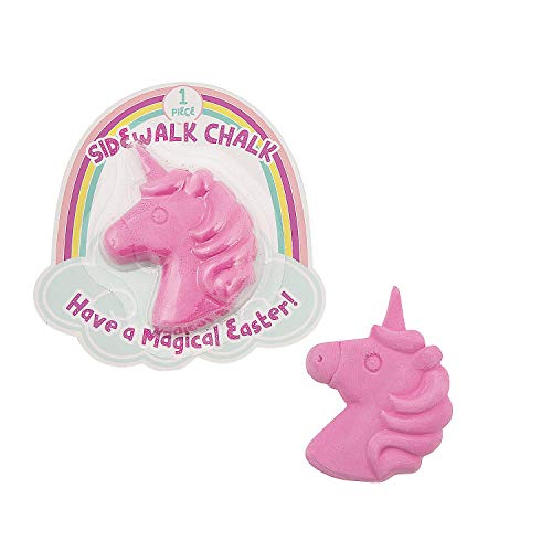 Unicorn Sidewalk Chalk (Bulk Set of 12 Pieces Individually Wrapped) Great for Easter Baskets and Outdoor Crafts for Kids
