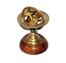 Load image into Gallery viewer, Collectible Antique Vintage Brass 5&quot; Armilary Sphere Nautical Sphere Globe Gift
