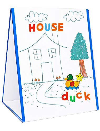 Kid's Dry Erase Board Stand-Up Easel Whiteboard for Writing, Drawing, Fun Learning - Educational Play for Home, Preschool
