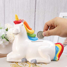 Load image into Gallery viewer, BESPORTBLE 1pc Rainbow Cloud Unicorn Piggy Bank Magical Unicorn Saving Bank Ceramic Piggy Bank for Boys Kids Girls
