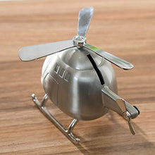 Load image into Gallery viewer, EXCEART Helicopter Money Box Piggy Bank Helicopter Model Coin Bank Saving Pot Desktop Ornament Nursery Home Office Decoration Children Friends Helicopter Sculpture
