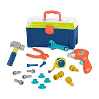 Battat  Battat Busy Builder Tool Box  Durable Kids Tool Set  Pretend Play Construction Tool Kit for Kids 3 years+ (20-Pcs)