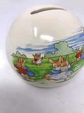 Load image into Gallery viewer, Royal Doulton Bunnykins Dancing Round Ceramic Porcelain Money Coin Ball Bank 60th Anniversary
