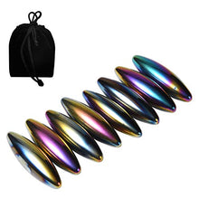Load image into Gallery viewer, NICO SEE WONDER 1.7Inch 43mm Snake Eggs Magnets, 8 Pcs Rainbow Hematite Magnetic Stones, Magnetic Rattlesnake Egg, Magnet Stones with Bag.

