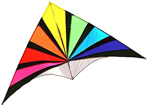 Kites kiteColorful Huge Rainbow Triangle Kite with Kite String for Adults and Children,Easy-to-Fly Beginner Kites for Beach Trip llxyzrzbhd708(Color:800M LINE)