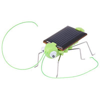 Dilwe Mini Solar Powered Toy, Magic Solar Energy Powered Educational Insect Funny Kids Toy Gift(Grasshopper)