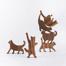 Load image into Gallery viewer, COMMA Jumbo Wooden Cat Pile Set #1 (Pink Label, 6 Kittens)
